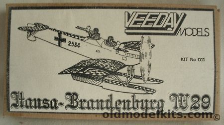 Veeday 1/72 Hansa-Brandenburg H-29 (H29), 011 plastic model kit